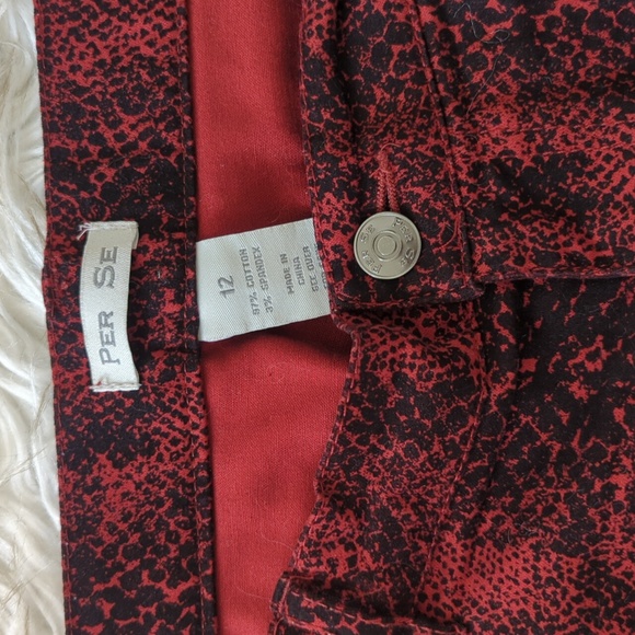 Per Se snake print pattern pants - size 12 - Picture 6 of 7